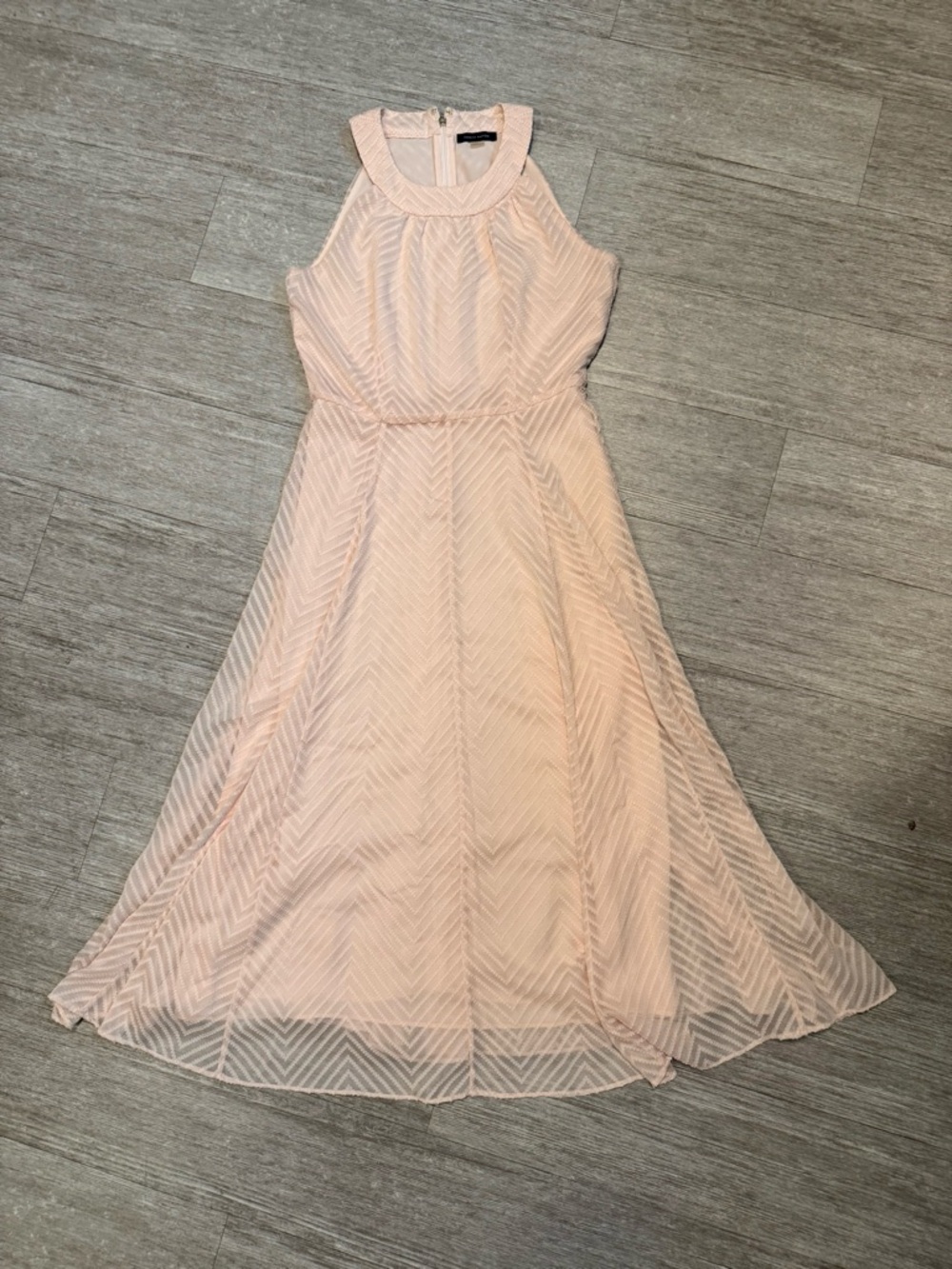 Tommy Hilfiger Sleeveless Halter Chiffon Maxi Dress - Blush Pink